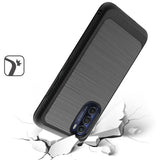 For Motorola Moto G Stylus 5G 2022 Slim Hybrid TPU 2-Piece Bumper Shockproof Brushed Texture Carbon Fiber Hard PC Back  Phone Case Cover