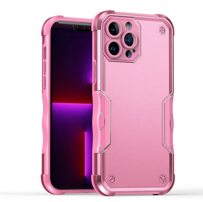 For Apple iPhone 14 Pro (6.1") Tough Shockproof Hybrid Heavy Duty Dual Layer TPU Bumper Rugged Rubber Defend Armor Pink Phone Case Cover