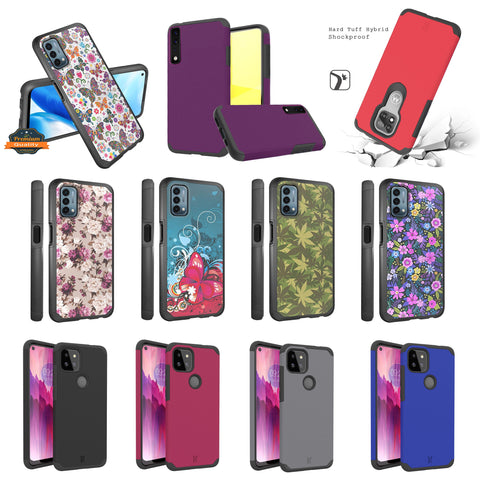For TCL 30 Z Graphic Design Flower Pattern Hard PC Soft TPU Silicone Protection Hybrid Shockproof Armor Rugged Bumper  Phone Case Cover