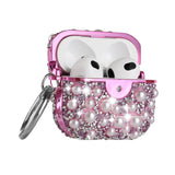 For Apple AirPods 3 (2021) Pearl Diamond Glitter Hybrid Bling Crystal Rhinestone Protective Accessories with Keychain  Phone Case Cover
