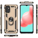 For Motorola Moto One 5G, Moto G 5G Plus, Moto One Lite Hybrid Durable 360 Degree Rotatable Ring Stand Holder Kickstand Fit Magnetic Car Mount Gold Phone Case Cover