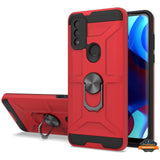 For Motorola Moto G Power 2022 Hybrid Ring Stand [360° Rotatable Ring Holder Magnetic Kickstand] Armor Shockproof Rubber TPU  Phone Case Cover