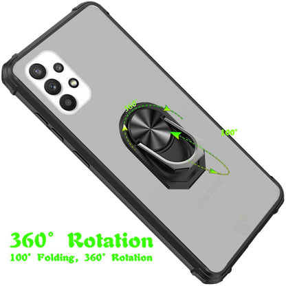 For Samsung Galaxy S22 /Plus Ultra Clear Silicone Shockproof Tuff Hybrid Protection Cover Transparent TPU with Magnetic Ring Kickstand  Phone Case Cover