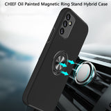 For Samsung Galaxy A13 5G Hybrid 360 Degree Rotatable Metal Invisible Ring Stand Holder Fit Magnetic Car Mount Shockproof Slim  Phone Case Cover
