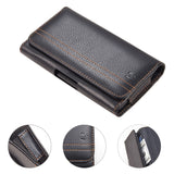 For Nokia C200 Universal Horizontal PU Leather Phone Holster Case with Belt Holder Clip / Loops Pouch Sleeve Carrying Cover [Black]