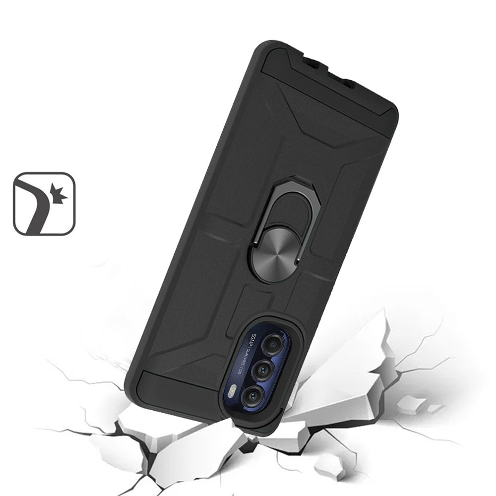 For Motorola Moto G Stylus 5G 2022 Hybrid Stand Kickstand Ring Holder [360° Rotating] Armor Dual Layer Hard TPU Rubber  Phone Case Cover