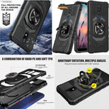 For Samsung Galaxy A13 5G Full-Body 2in1 Magnetic Car Mount Metal Ring Holder Kickstand Heavy Duty Hybrid Armor  Phone Case Cover