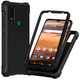 For AT&T Maestro 3 Matte Finish Hybrid Thick Shell Guard Shockproof Dual Layer Hard PC + TPU Bumper Frame Armor  Phone Case Cover