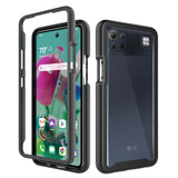 LG K92 5G Transparent Crystal Clear Dual Layer Rugged Bumper Frame Case Hybrid Shockproof Rubber TPU Full Body Defender Phone Cover