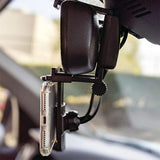 Universal Phone Mount Holder 270° Adjustable angle Smartphone Cradle Multi-Use for Rear View Mirror Vehicle Car Stand Universal Stand [Black]