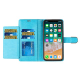 For Apple iPhone 11 (6.1") Wallet Bow Glitter Bling Ornament Shimmer with Credit Card Slot Pocket & Lanyard Strap  Phone Case Cover