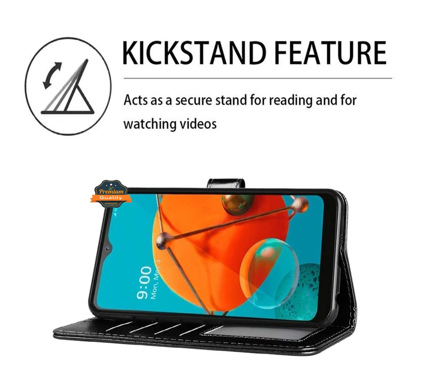 For TCL T-Mobile REVVL V Plus 5G Leather Wallet Case with Credit Card Holder Storage Lanyard Kickstand & Magnetic Flip  Phone Case Cover