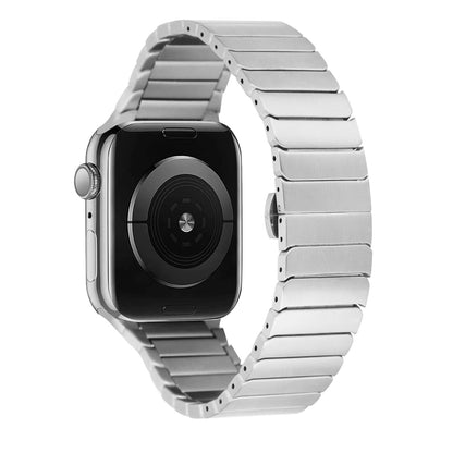 For Apple Watch Size 42/44/45mm Stainless Steal Replacement Watch Band Strap Bracelet Wristbands Buckle for iWatch Series 8/SE2/7/SE/6/5/4/3/2/1  Phone Case Cover