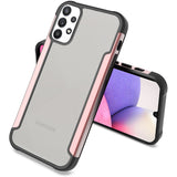 For Samsung Galaxy A33 5G Hybrid Aluminum Alloy Metal Clear Transparent Back PC TPU Bumper Frame Armor Shockproof  Phone Case Cover