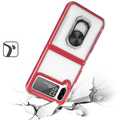 For Nokia C200 Clear Transparent Armor Rugged Defender Shockproof Hybrid with Ring Holder Kickstand  Phone Case Cover