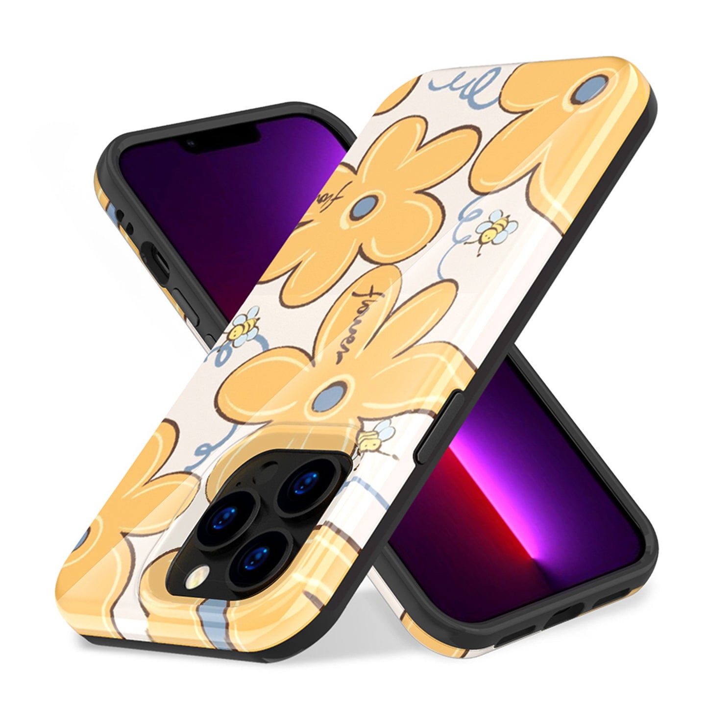 For Apple iPhone 14 /Plus Pro Max Pattern Stylish Fashion Design Hybrid Rubber TPU Hard PC Shockproof Slim  Phone Case Cover