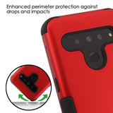 For LG V50 Thinq Hybrid Dual Layer Hard PC Cases Shockproof TPU Rugged Bumper  Phone Case Cover