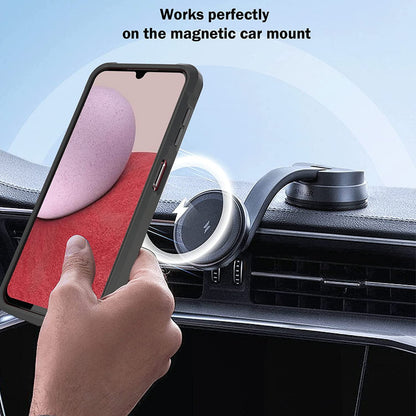 For Samsung Galaxy S23 /Plus /Ultra Clear Transparent Hybrid with 360° Magnetic Ring Stand PC Heavy Duty Shockproof Hard Back  Phone Case Cover