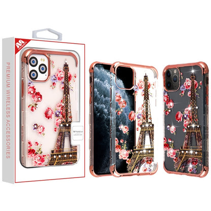 For Samsung Galaxy S10E Bling Stylish Design Hybrid Rubber TPU Hard PC Shockproof Armor Rugged Slim Fit Eifell Tower in Full Bloom Phone Case Cover