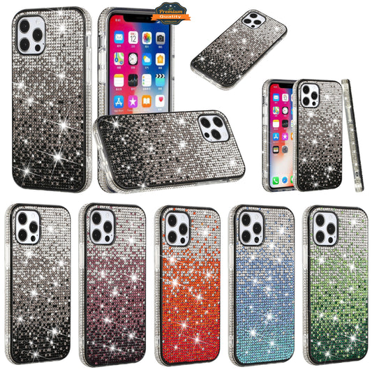 For Apple iPhone SE 2022 /SE 2020/8/7 Glitter Bling TPU Sparkle Diamond Rhinestone Shiny Full Cover Crystal Stones Back  Phone Case Cover