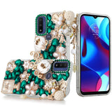 For Apple iPhone 11 (6.1") Bling Clear Crystal 3D Full Diamonds Luxury Sparkle Rhinestone Hybrid Protective  Phone Case Cover
