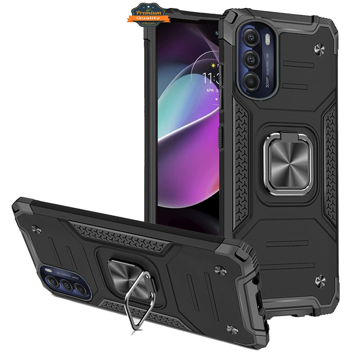 For Apple iPhone 14 /Plus Pro Max Hybrid Ring Kickstand for Magnetic Car Mount Rugged Slim Heavy Duty Shockproof  Phone Case Cover