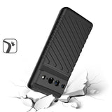 For Google Pixel 7 Pro Rugged Hybrid Hard Silicone Gel TPU Bumper Texture Shockproof Anti Slip Protective Stylish Slim Black Phone Case Cover