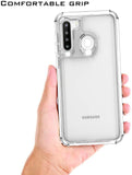 For Samsung Galaxy A22 5G Transparent 3 Layer Heavy Duty Rugged Full Body Shockproof Hybrid Hard PC + TPU Bumper Protective  Phone Case Cover