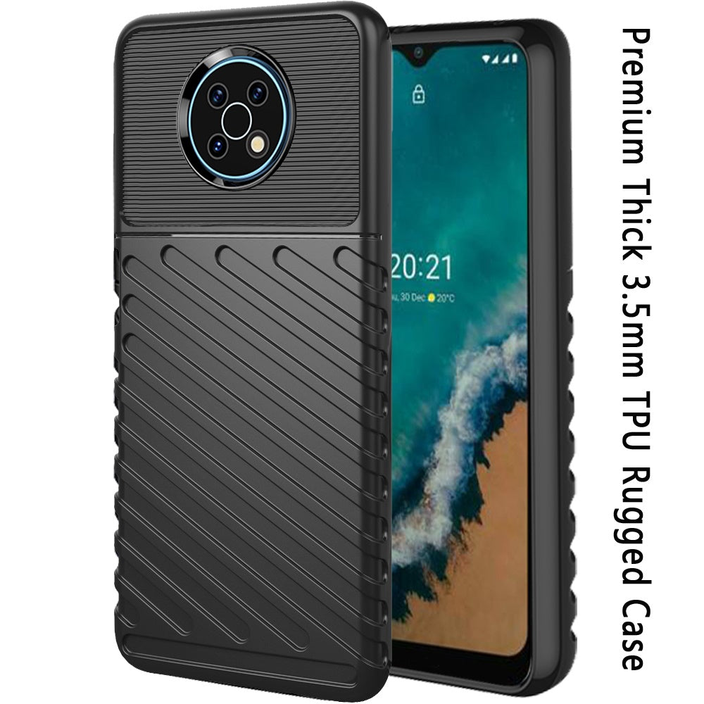 For Nokia G50 5G Rugged Hybrid Hard PC Soft Silicone Gel 3.5mm TPU Bumper Texture Shockproof Anti Slip Protective Stylish Ultra Slim  Phone Case Cover