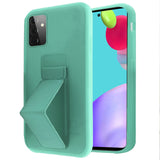 For Apple iPhone 13 (6.1") Hybrid Foldable Kickstand Magnetic Heavy Duty Silicone Rubber TPU Protector [Support Magnetic Car Mount]  Phone Case Cover