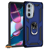 For Motorola Edge+ 2022 /Edge Plus Shockproof Hybrid Dual Layer with Ring Stand Metal Kickstand Heavy Duty Armor Shell  Phone Case Cover