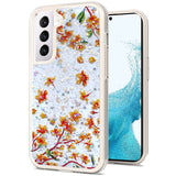 For Apple iPhone 11 (6.1") Sakura Spring Flowers Design Colorful Frame Hybrid Rubber TPU Hard PC Shockproof Rugged Slim  Phone Case Cover