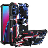 For Motorola Moto G Stylus 2022 4G Heavy Duty Hybrid Camouflage Kickstand [Military Grade] Fit Magnetic Car Mount  Phone Case Cover