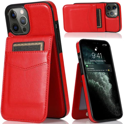 For Apple iPhone 14 Pro Max (6.7") Wallet Case with Credit Card Holder Vertical Leather Kickstand Buttons Flip Pouch  Phone Case Cover