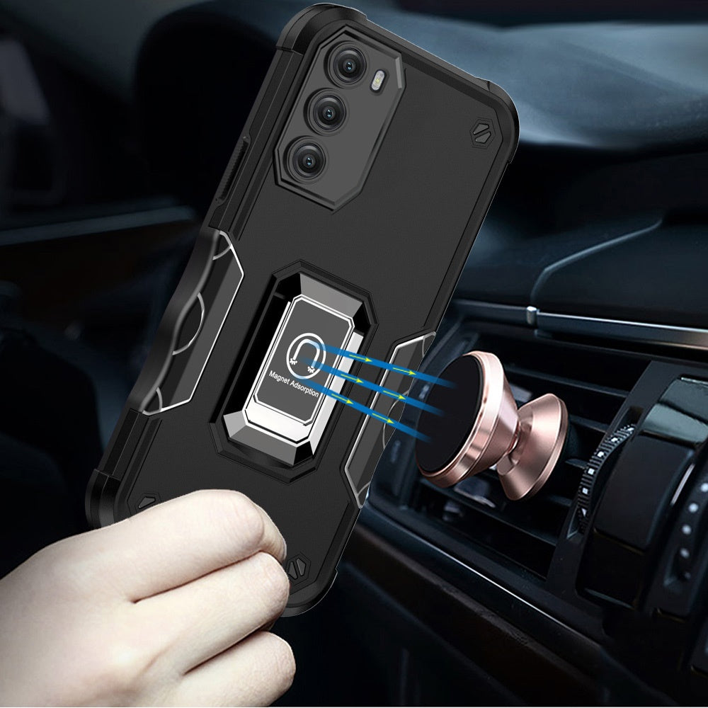 For Motorola Moto G Stylus 5G 2022 Hybrid Magnetic Ring Holder Stand Kickstand Heavy Duty Rugged TPU Silicone Shockproof  Phone Case Cover