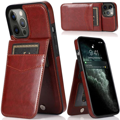 For Apple iPhone 14 Plus (6.7") Wallet Case with Credit Card Holder Vertical Leather Kickstand Buttons Flip Pouch  Phone Case Cover