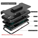 For Motorola Moto G Stylus 5G 2022 Heavy Duty Rugged Shockproof Protection Hybrid Kickstand with Swivel Belt Clip Holster Black Phone Case Cover