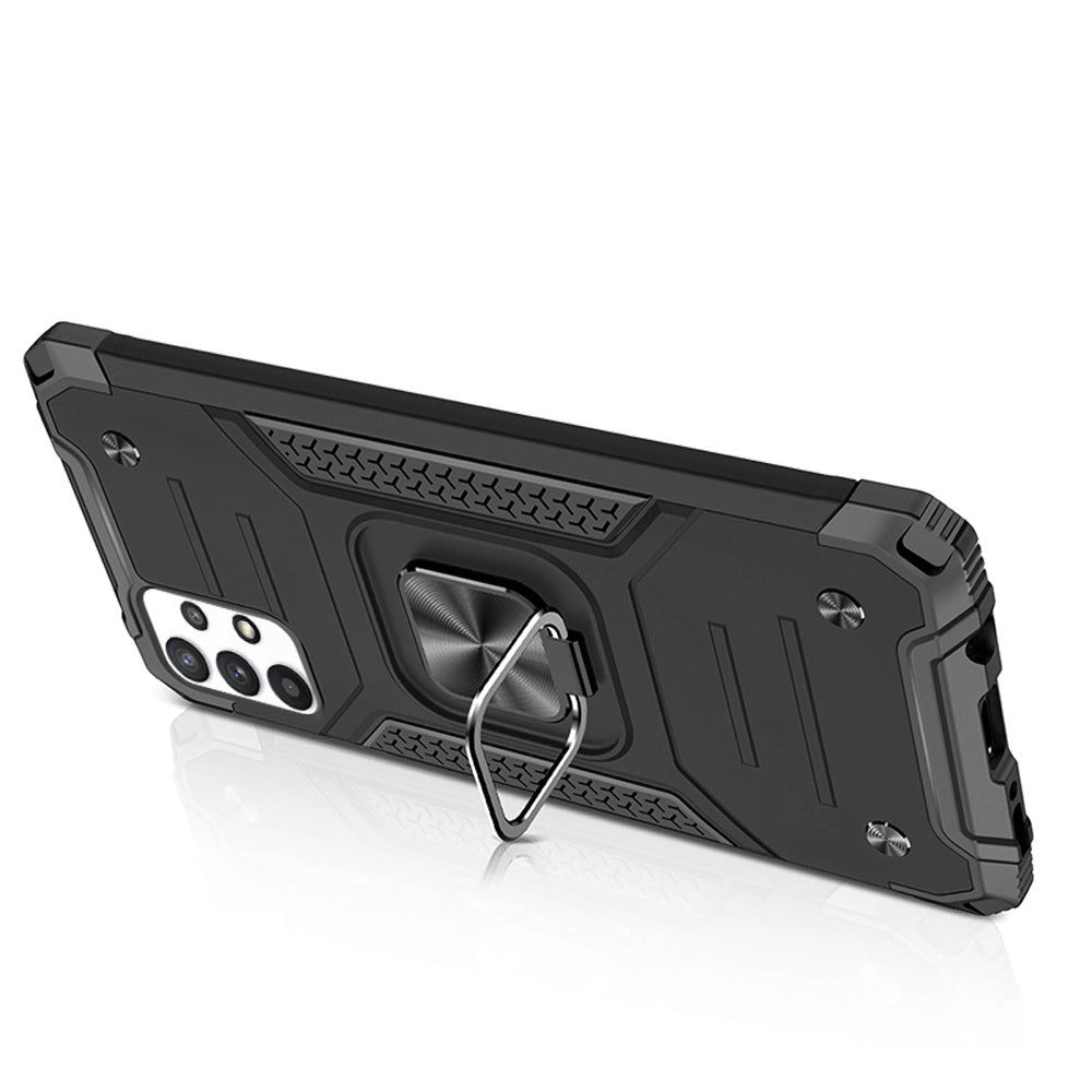 For Samsung Galaxy A23 5G Armor Hybrid with Ring Holder Kickstand Shockproof Heavy-Duty Durable Rugged Dual Layer  Phone Case Cover