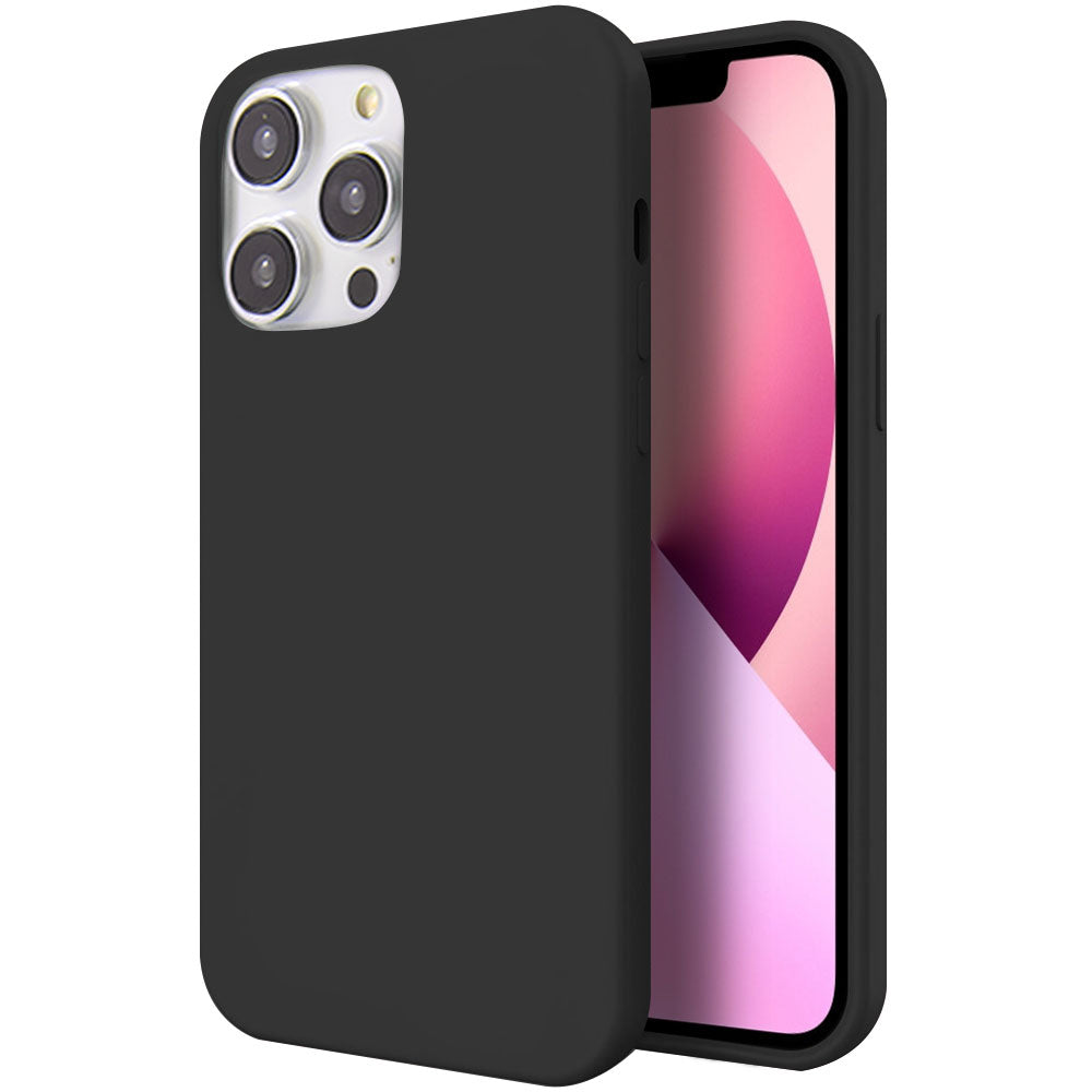 For Apple iPhone 14 /Plus Pro Max Liquid Silicone Hybrid Gel Soft Rubber with Microfiber Lining Shockproof Flexible TPU Anti-Drop  Phone Case Cover