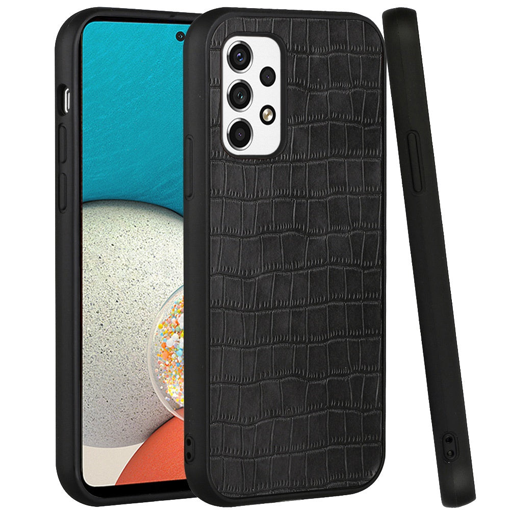 For Samsung Galaxy A53 5G Slim Thin PU Leather Crocodile Design Flip Snap On Hybrid Shockproof TPU PC Hard Shell Durable  Phone Case Cover
