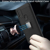For Samsung Galaxy A33 5G Magnetic Ring Holder Rubber Hybrid Stand Kickstand Texture Rugged Armor Heavy Duty Military Grade  Phone Case Cover