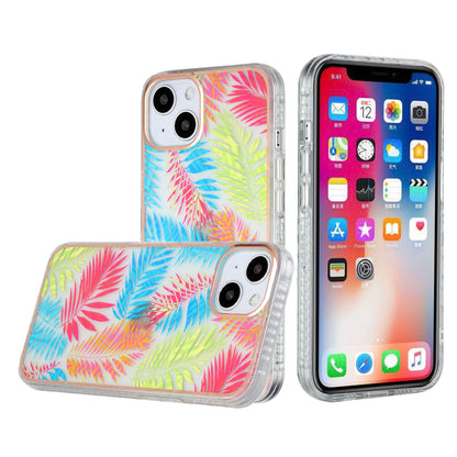For Apple iPhone 13 (6.1") Stylish Design Floral IMD Hybrid Rubber TPU Hard PC Shockproof Armor Rugged Slim Fit  Phone Case Cover