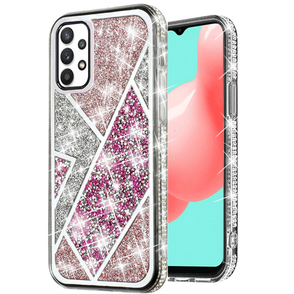 For Apple iPhone 14 /Plus Pro Max Glitter Bling Diamond Rhinestone Sparkly Bumper Fashion Shiny Cute Fancy Hybrid  Phone Case Cover