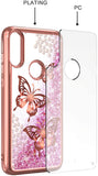 For Motorola Moto G Power 2022 Quicksand Liquid Glitter Bling Flowing Sparkle Fashion Hybrid Rubber TPU and Chrome Plating Hard  Phone Case Cover
