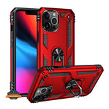 For Apple iPhone XR (6.1") Shockproof Hybrid Dual Layer Hard PC TPU with Ring Stand Kickstand Heavy Duty Armor Shell  Phone Case Cover