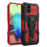 For Samsung Galaxy A71 5G Rugged Heavy Duty Dual Layers Hybrid Shockproof Shell with Built in Metal Clip Holder & Kickstand  Phone Case Cover