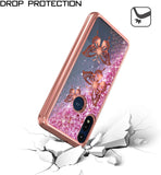 For Apple iPhone 13 /Pro Max Mini Quicksand Liquid Glitter Bling Flowing Sparkle Fashion Hybrid Rubber TPU and Chrome Plating Hard PC  Phone Case Cover