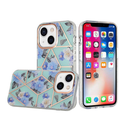For Apple iPhone 14 Plus 6.7" Fashion Floral IMD Design Flower Pattern Hybrid Protective Hard Rubber TPU Slim Back  Phone Case Cover
