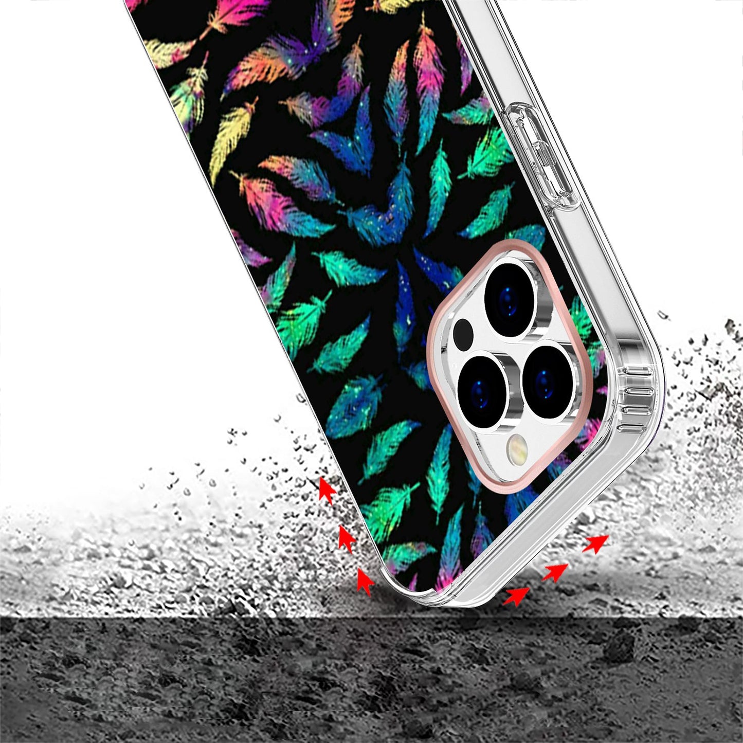 For Apple iPhone 14 (6.1") Creative Stylish Fashion Design Hybrid Rubber TPU Hard PC Shockproof Slim Fit  Phone Case Cover