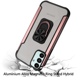 For Samsung Galaxy A13 5G Clear Military Grade Design Hybrid Protective with Ring Holder Kickstand [Magnetic Car Mount Feature]  Phone Case Cover